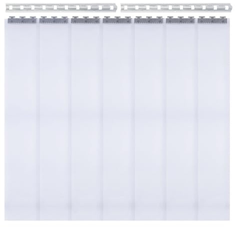 Donened – PVC-remsgardin, lameller, 7 stycken transparent lamellgardin, industrigardin, 200 x 105 cm, PVC-lamellgardin, för lager, fabriker, stormarknader
