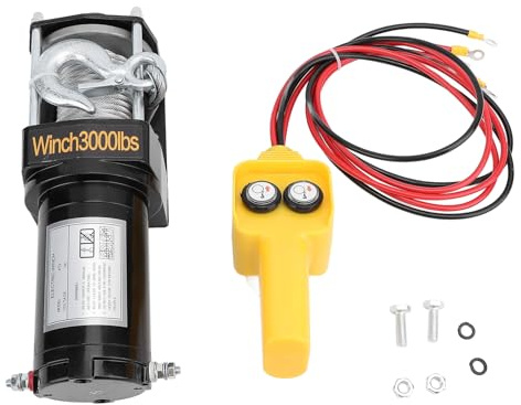 Trailers Kits de treuil électrique 12V 3000lbs chargement de chargement de charge électrique Strong Torsion 1 kW Motor pour les véhicules hors route