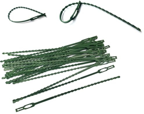 140 stycken växtbindemedel justerbara, flexibla buntband grönt, buntband återförslutningsbara, växtfäste för tomater, gurkor, trädgårdsträd krukväxter (multi-size 1)