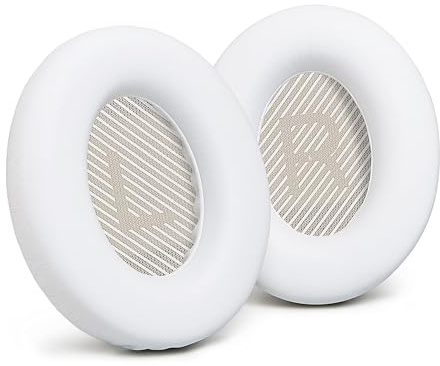 Bose 700 (NC700) Replacement Earpads, Black Leather Cushions, High-density Noise Isolation Foam (White)