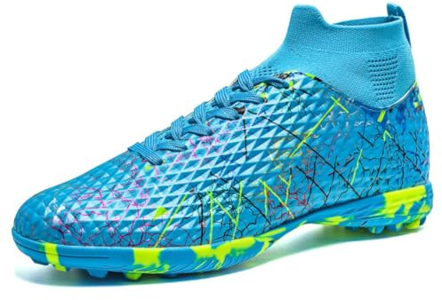 Scarpe da Calcio da Uomo Scarpe da Allenamento Traspiranti per Esterni Scarpe Sportive Professionali da Competizione per Giovani con Tomaia Alta