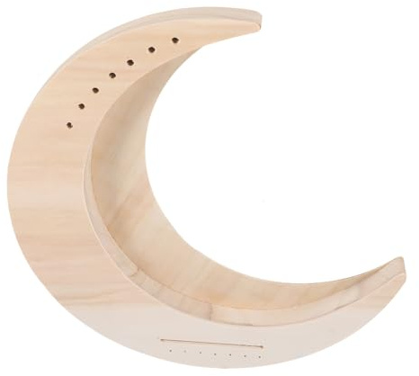 NOLITOY 7 Saiter Holz Lyra Harfe Saiten Mondförmige Leier Harfe DIY Bausatz Unvollendet Sicher Kanten Tragbares Saiteninstrument für Anfänger Handgefertigt Kreatives Geschenk