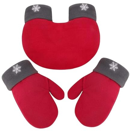 Fiocias Guantes para Parejas, de Invierno para Senderismo, Esquí Y Clima Frío, Rojo, universal