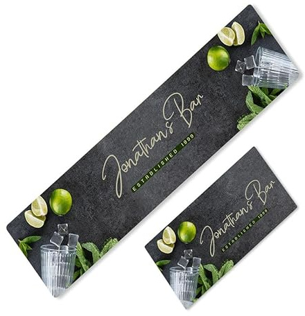 Personalised Bar Runner – Custom Text Beer Mat for Pub, Home Bar, Café or Special Occasions 26 (41x23cm)