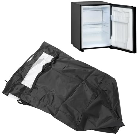 Housse de congélateur coffre, housse de réfrigérateur noire avec sac de rangement, protection de congélateur extérieur en tissu Oxford pour l'extérieur 5,0 pieds cubes