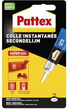 Pattex Colle forte instantanée formule gel- tube de 3gr, Transparente