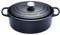 Le Creuset Signature Gusseisen-Bräter mit Deckel, Ø 33 cm, Oval, Für alle Herdarten und Induktion geeignet, Volumen: 7,5 l, 6,595 kg, Schwarz, 21178330000430