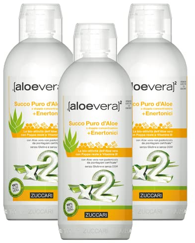 3 x reiner Aloe-Saft mit Zucker-Energien - 3 x 1 Liter