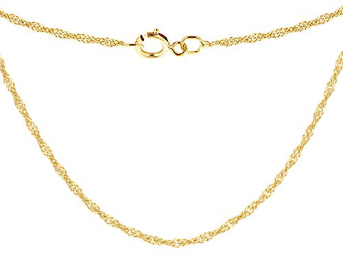 CARISSIMA Catena Girocollo da Donna in Oro Giallo 9 ct, 0,9 mm, Taglio Diamante, Curb Twist, Lunghezza 41 cm/16 Pollici
