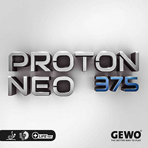 GEWO Proton Neo 375 Tischtennis Belag/weich & spinelastisch für Variable Offensivspieler/Soft+ Schwamm / 1,8 mm / 2,0 mm / 2,2 mm/of–