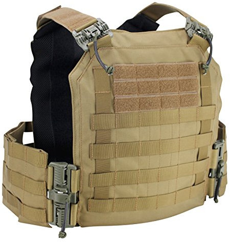 Zentauron Plattenträger Vulcan III Pro Plate Carrier Hülle mit Molle-System für Taktische Ausrüstung, ROC Schnellabwurf, Hart- & Weichballistik, Cordura, Schnellverschlusssystem, Made in Germany
