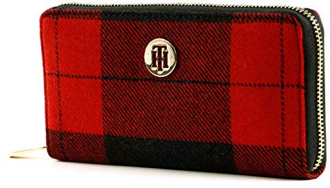 Tommy Hilfiger Honey Large Zip Around Wallet Corporate Melton Check