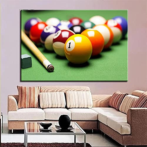 Quuzee 5D Diamant Painting Bilder Round Drill Billard Erwachsene DIY 5D Diamant Malerei Nach Zahlen Set Vollbohrer Kristall Strass Stickerei Kreuzstich Kunsthandwerk für Wohnzimmer Wand Deko 40x70cm
