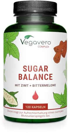 Vegavero Blood Sugar Control | 4 Months Supply - 120 Capsules| Chromium Picolinate + Ceylon Cinnamon Extract + Gymnema Sylvestre Extract | Blood Glucose Metabolism* | Vegan