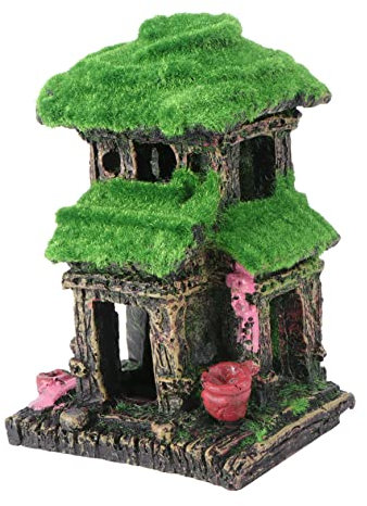 POPETPOP Aquarium Maison De Poissons Cabane De Cichlidés Petites Décorations D'aquarium Maisons pour Aquariums Maison De Poisson pour Aquarium Grotte D'élevage Artificiel Cabane en Rondins