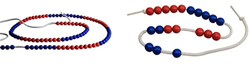 WISSNER® 80260 aktiv lernen - 100er Rechenkette rot/blau - RE-Plastic® & ® aktiv lernen - 20er Rechenkette rot/blau - RE-Plastic®