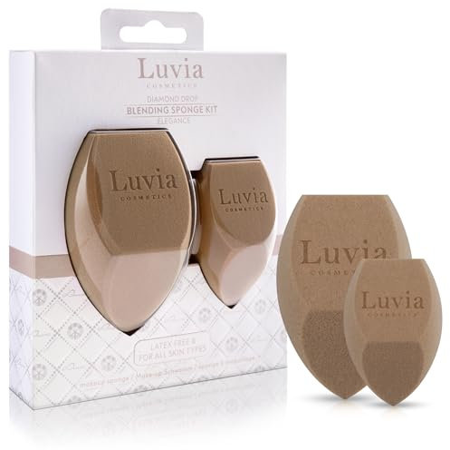 XXL Make-up Body Sponge und Kosmetikschwamm im Set - Luvia Cosmetics - Make-up-Blender Elegance Coffee