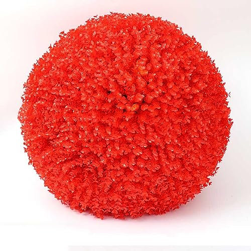 BISISO Künstliche Pflanzenkugeln, dekorative Kunstrasenkugeln, farbechte Kunststoff-Buchsbaumkugeln aus Kunststoff, geeignet für Hochzeiten, Innen- und Außendekorationen (50cm,C)
