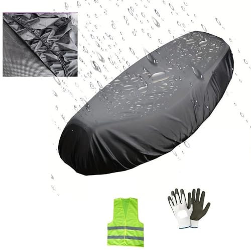 Compatible con KYMCO Agility 125 Funda DE Asiento Impermeable Cubierta para SILLÍN DE Moto Scooter Protege EL SILLÍN EN Oxford 120X75CM