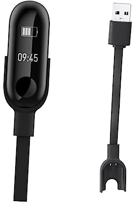 CAXUSD Ladegerät Für Smart Band Ersatz-USB-ladekabel Kompatibel Mit Smart-Armband Herzfrequenzmesser Fitnessgerät Schwarz Flaches TPE-Kabel Langlebig Und Flexibel