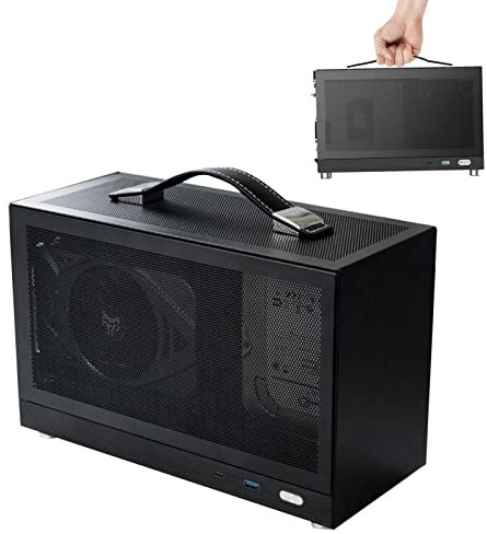 Ziurmut Caja para PC de Escritorio, Host para computadora portátil, Caja para Host de computadora, chasis ITX portátil Ultra pequeño, Caja para PC de Escritorio para Estudiantes, usuarios domésticos