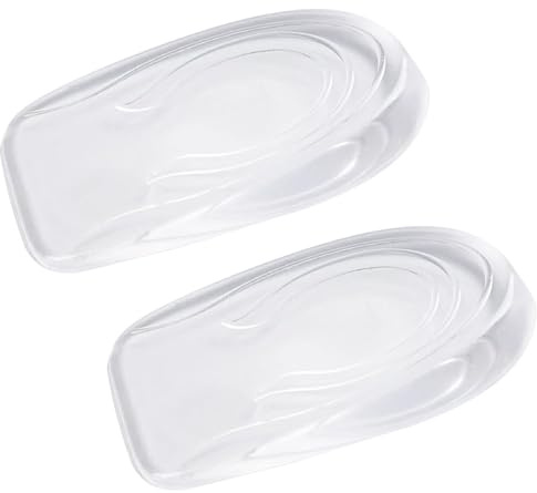 1 par höjdförstorande innersulor, hälhöjning, hälstoppning, innersulans ökning med 1 cm, höjning av hälstoppningen, transparent gelhälhöjning, mjuk hälkudde