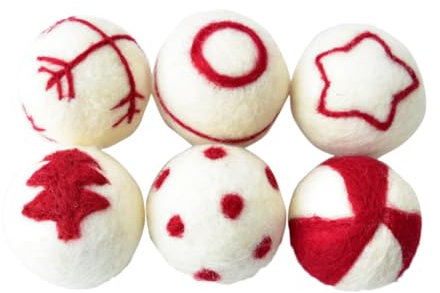 Cabilock 12 STK Weihnachtsschmuck Aus Wolle Urlaub Wollknäuel Ornament Krippenschmuck Wollknäuel-Ornamente Weihnachtskugelverzierung Pompons Aus Wollfilz Handbuch Ball