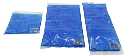 Medi-Inn Kühlpads Gel im 10er Pack, 26 x 16 cm, Erste Hilfe, wiederverwendbar, Kalt-Warm Mehrfachkompressen Sport, blau