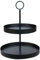 Etagere LENJA schwarz aus Metall modernes Design 2-stöckige Metalletagere