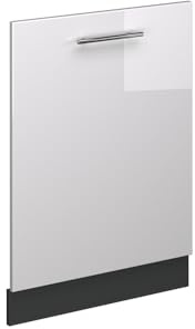 Vicco Façade de Lave-Vaisselle Fame-Line, Blanc Haute Brillance, 60cm | Façade en MDF · Sans plan de travail · Adapté à la façade de cuisine · Librement combinable · Intégration facile