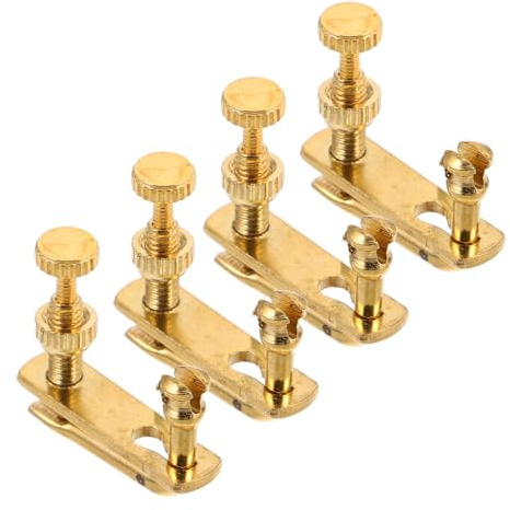 Vaguelly 4 Violin Feinstimmer Metallset Kompatibel Mit 1/2 Und 1/4 Violinen Präzise Einstellung Einfache Montage Robustes Zubehör Für Stabile Stimmung Und Verbesserten Klang