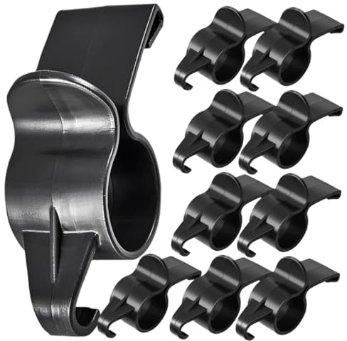 MUCKLILY 10pcs Plastic Car Trunk Umbrella Holder and Towel Hook, Easy to Install, Wear Resistant Storage Organizer for Umbrellas and Handbags with Beautiful Design for Car Trunk