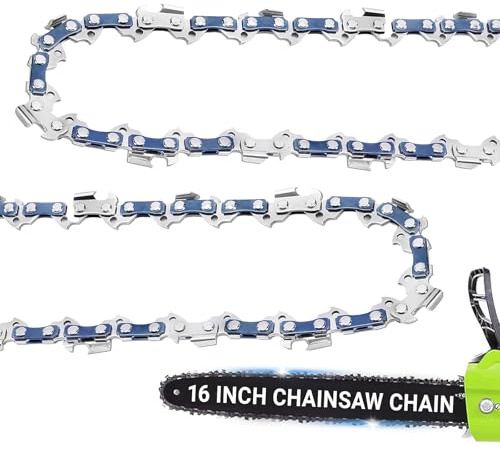 2 Stück 40,6 cm Sägekette 3/8 Zoll LP-Teilung 0,50 Zoll Gauge 56 Treibglieder – Manganstahl Low Rückschlag-Ersatzketten für Craftsman, Poulan, Husqvarna, Echo, Ryobi, Greenworks, Homelite und mehr