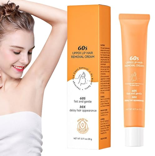 Crème dépilatoire pour le visage, Beurre dépilatoire apaisant, hydratante et instantanée pour la lèvre supérieure du visage