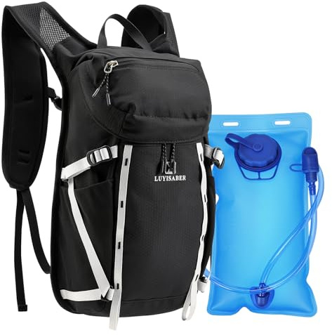 Sockywin Hydration Backpack with Water Bladder 2l, Lightweight Hiking Rucksack Hydration Bladder Multi-pocket Design Hydration Pack Bladder for Outdoor Cycling Climbing Running Camping for Men Women