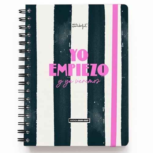 Mr. Wonderful - Agenda escolar 2026-2027 Semanal con Pegatinas – Planificador Semanal Completo Septiembre 2026 a Agosto 2027 con Extras – Yo empiezo y ya veremos