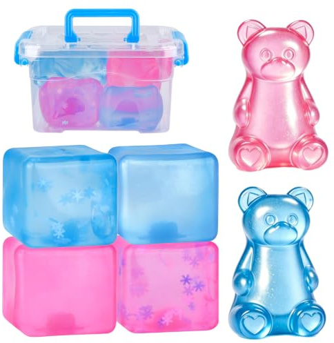 6Pcs Stress Cube Squishies Jouets,Fidget Set D'anxiété Enfants&Adultes | Sucre Malt Hausse Lente,Matériaux Sûrs,Jouets Sensoriels Adolescents,Salle Classe,Favores,Boîte Réutilisable
