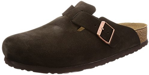 Birkenstock Unisex Boston Soft Footbed Mocha Suede Clog 37 R (US Women's 6-6.5)
