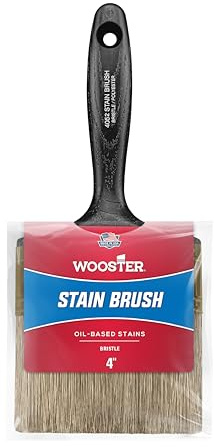 Wooster 4052-4 Oil Stain Brush, 4-Inch , White