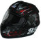 protectWEAR Casco de moto negro rojo mate con visor FS-801-99R tamaño - S