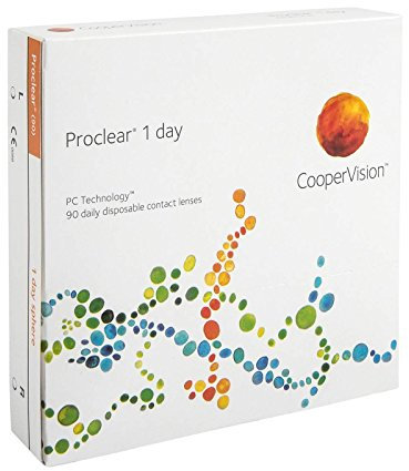 Proclear 1-Day - Lentes de contacto esféricas diarias (R 8.7 / D 14.2/7.5 Diop), Pack de 90 uds.