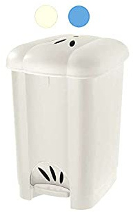 Tontarelli TON676 Pattumiera Carolina, Bianco, 30 lt