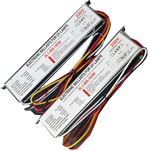 2 balastos electrónicos de 55-95 W 230 V para lámparas UV GHO36T5L GPH846T5HO GPH893T5HO TUV36T5HO TUV55WHO TUV75WHO TUV95WHOPL-L SL1-800-100W