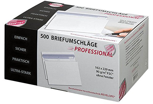 MAILmedia 30053106 Briefumschlag REVELOPE, DIN C5, ohne Fenster
