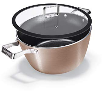 Moneta Rosegold Diamant Casseruola 24 cm con Coperchio, Acciaio