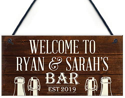 Red Ocean PERSONALISED Bar Sign Garden Sign Shed Plaque Man Cave Sign Pub Club Landlord Gift Keepsake