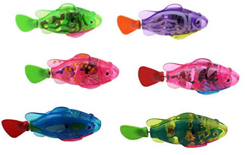 Escomdp Electronic Fish Toys Electric Animal Pets Bath Toy Bathtub Age 3+, Fish Tank Kids Christmas Birthday Gift (6 Pack)