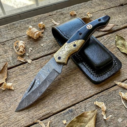 Dessi Handmade Damascus Steel Folding Utility KnifeTool. Legal to Carry in UK SM16