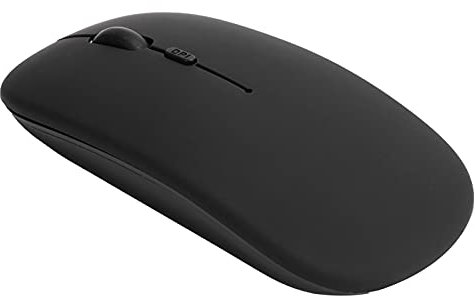 PUSOKEI Ratón óptico inalámbrico, Ratones ergonómicos silenciosos Bluetooth 5.0, 3 Niveles de dpi Ajustables, Ratón inalámbrico Ratones inalámbricos para tabletas Windows PC Notebook - Negro