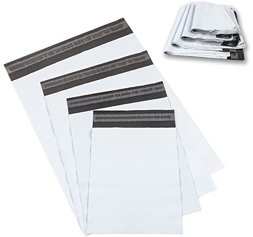 Rshuhx Versandbeutel für Kleidung Groß Versandtaschen Plastik Neues Material Versandtüten Wasserdicht,Selbstklebend und Blickdicht Größe 12''X16''/ 16''X22''/ 20''X24''/ 20''X28'' 30Stück